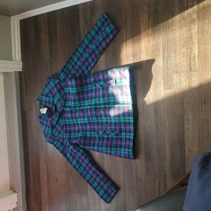 Vintage Lana Lee Plaid Bouclé Blazer – Size 10 – Made in Canada